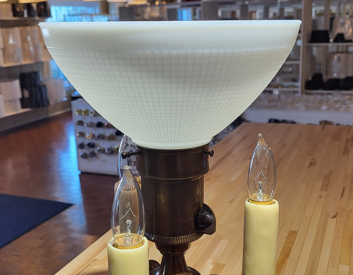 10 inch I.E.S Opal Glass Reflector Shade, 2-7/8 inch fitter (08392)