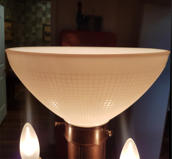 10 inch I.E.S Opal Glass Reflector Shade, 2-7/8 inch fitter