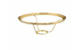 10 inch Solid Brass Shade Ring Holders designed to fit ALADDIN Brand Burners (10739)