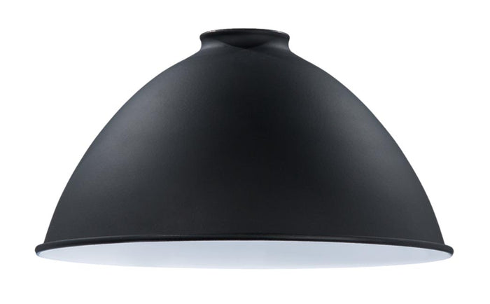 10" Metal Dome Lamp Shade - Satin Black Finish, 2 1/4" Fitter Size