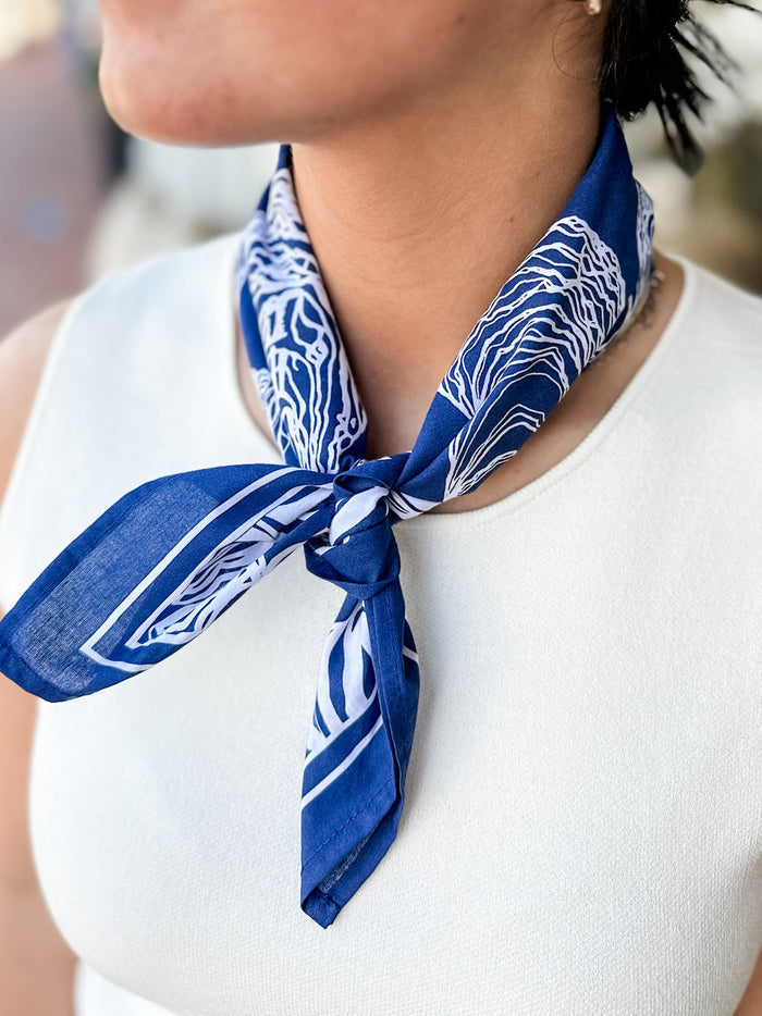 100% Cotton - Hand Printed bandana -Multiple styles