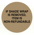 1000 Piece Roll Shade Wrap Warning Label