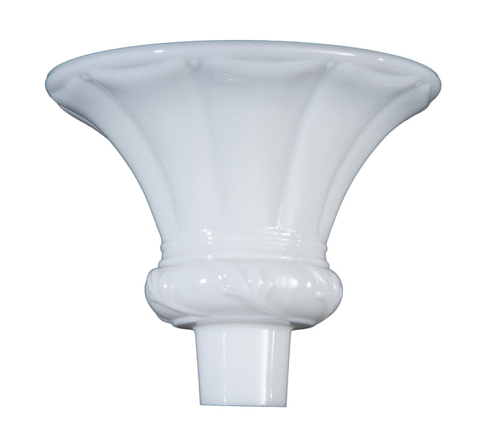 12 1/2" Embossed Opal Torchiere Shade, 2-3/4 inch fitter