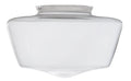 12" Dia. Clear Glass Schoolhouse Shade, 6" Fitter (08816Ci)