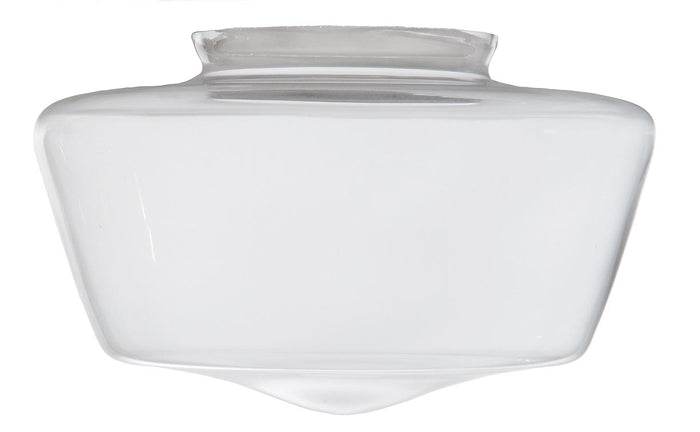 12" Dia. Clear Glass Schoolhouse Shade, 6" Fitter (08816Ci)