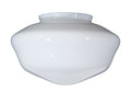 12" Opal Schoolhouse Shade, 6 inch lip fitter