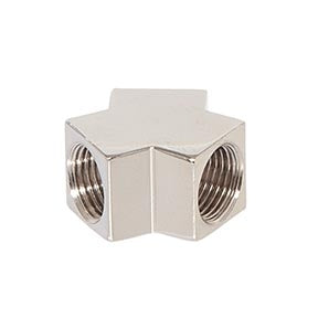 13/16 Inch High Y Angle Geometric Style Polished Nickel Finish Brass Lamp Arm Back, 1/8F All Sides