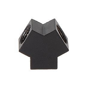 13/16 Inch High Y Angle Geometric Style Satin Black Finish Brass Lamp Arm Back, 1/8F All Sides