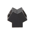 13/16 Inch High Y Angle Geometric Style Satin Black Finish Brass Lamp Arm Back, 1/8F All Sides