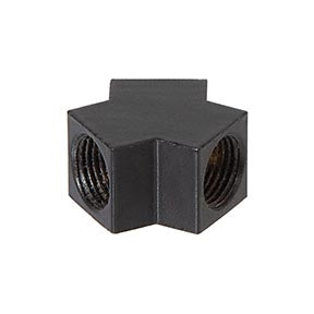 13/16 Inch High Y Angle Geometric Style Satin Black Finish Brass Lamp Arm Back, 1/8F All Sides