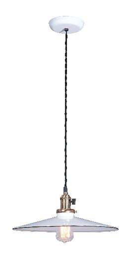 14" Industrial Style Flat Metal Shade Pendants