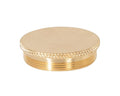 1.494 Inch Diameter Unfinished Brass Cluster Body Cap, No Center Hole