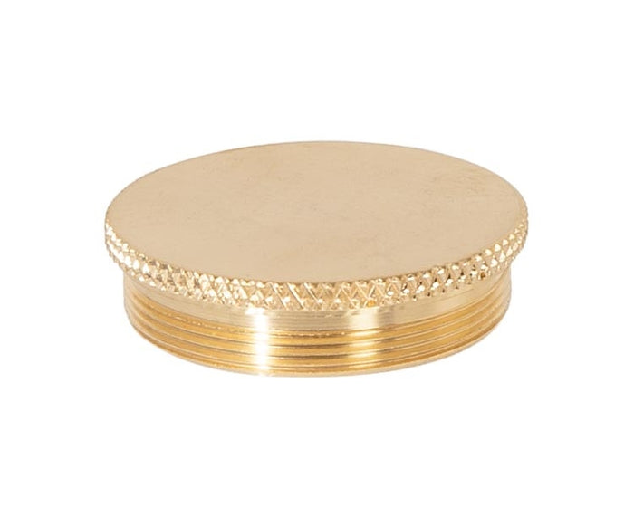 1.494 Inch Diameter Unfinished Brass Cluster Body Cap, No Center Hole
