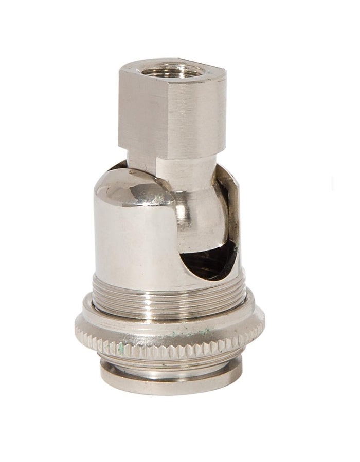 1.91 Inch Tall Long Nickel Plated Finish Hang Straight Brass Swivel,  1/8F X 1/4F