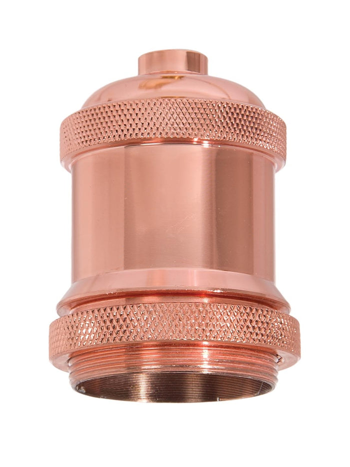 2-11/16" Tall Aluminum Socket Cover, 1.7" ID, 1/8F, Polished Copper