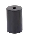 2-1/2 Inch Tall Gloss Black Steel Lamp Socket Cup