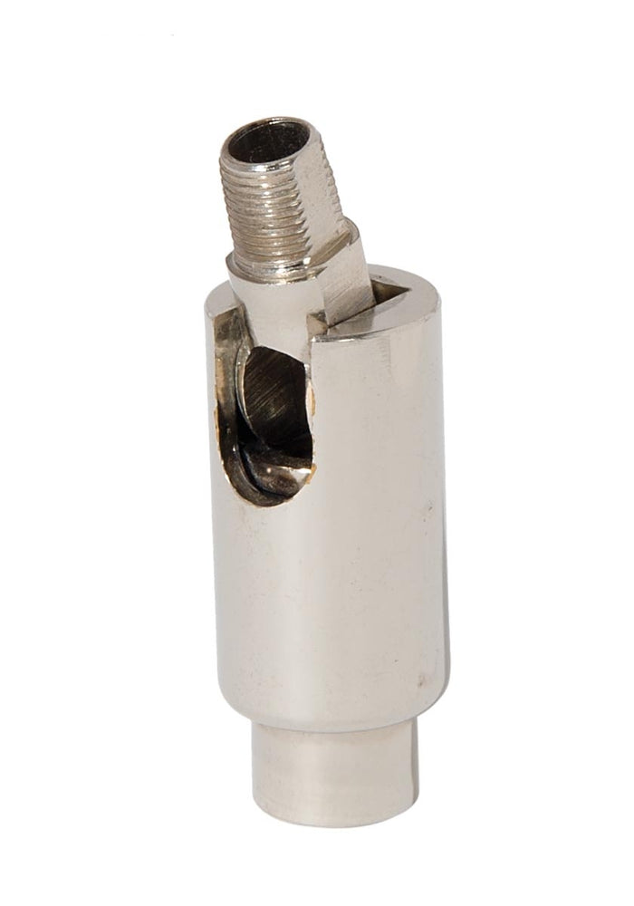 2-1/2 Inch Tall Nickel Plated Adjustable Brass Swivel, 1/8M X 1/4F