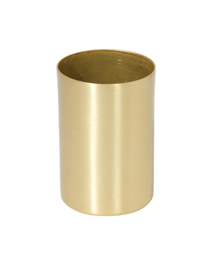 2-1/2 Inch Tall Satin Brass Finish Steel Lamp Socket Cup, 1/8 IP