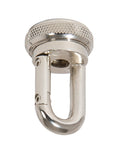 2-1/2" Tall Heavy Duty Brass Quick Screw Collar Loop, 3/8F Tap, Polished Nickel
