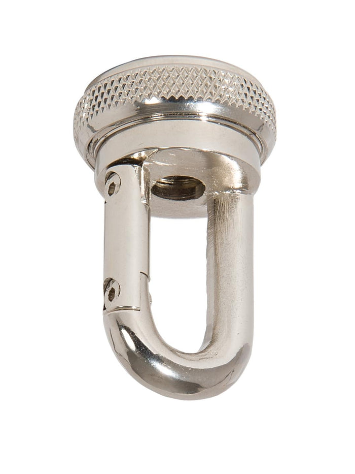 2-1/2" Tall Heavy Duty Brass Quick Screw Collar Loop, 3/8F Tap, Polished Nickel