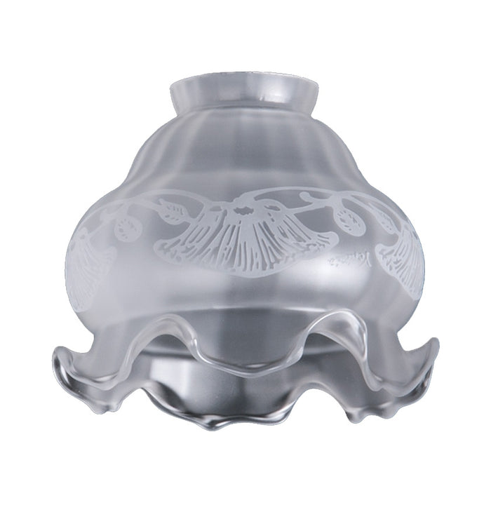 2 1/4" Fitter, Art Nouveau Etched Fixture Shade, 4-5/8 inch tall