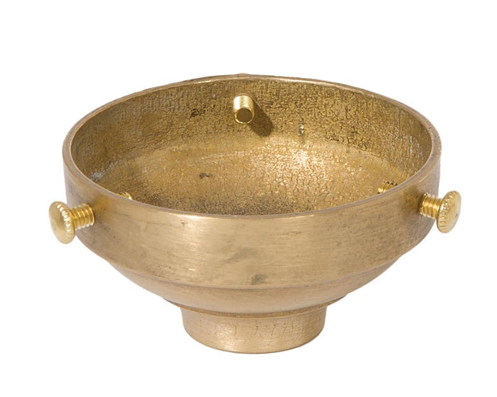2-1/4" Fitter Die Cast Brass Shade Holder, 1/8F Tap, Unfinished