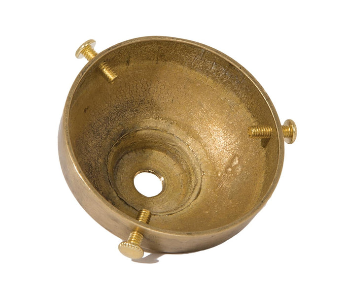2-1/4" Fitter Die Cast Brass Shade Holder, 1/8F Tap, Unfinished