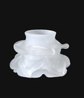 2 1/4" Fitter, Etched Rose Petal Short Fixture Shade, 2-3/4 inch tall
