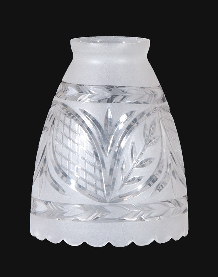 2 1/4" Fitter, Hand Engraved Victorian Fixture Shade, 5 inch tall