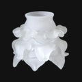 2 1/4" Fitter, Satin Etched Rose Petal Fixture Shade, 4 inch tall