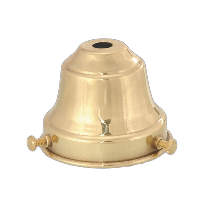 2 1/4" Fitter, Spun Brass Fixture Shade Holder (10763)
