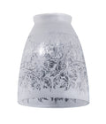 2 1/4" Fitter, Two Roses Design Satin Etched Fixture Shade, 5 inch tall