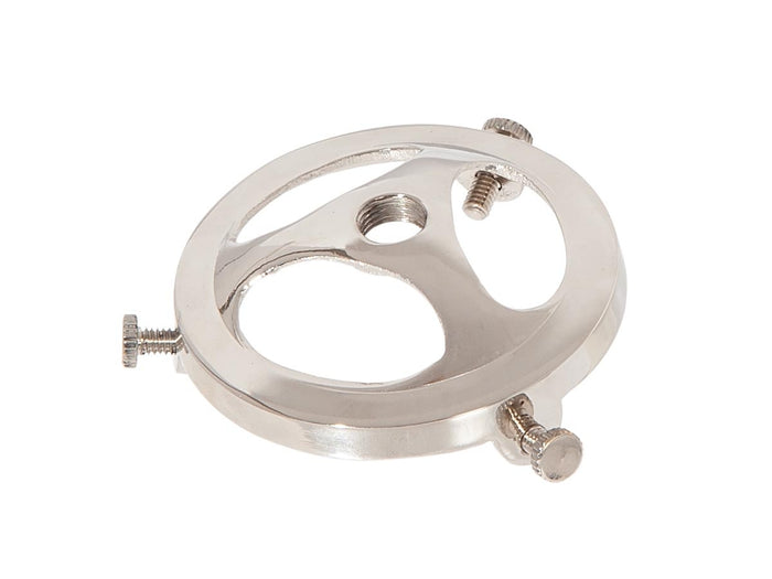 2-1/4 Inch Fitter Polished Nickel Finish Cast Brass Lamp Shade Holder with Set Screws, 1/8F