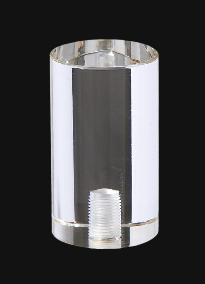 Clear Acrylic Drum Style Lamp Finial, 2 1/8" ht.