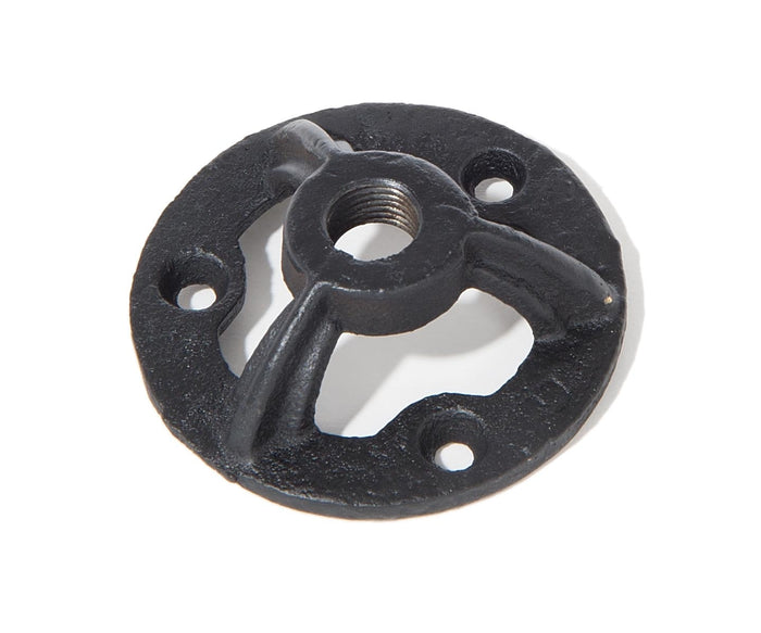 2-3/4 Inch Diameter Satin Black Finish Cast Iron Mounting Bracket, 1/4F