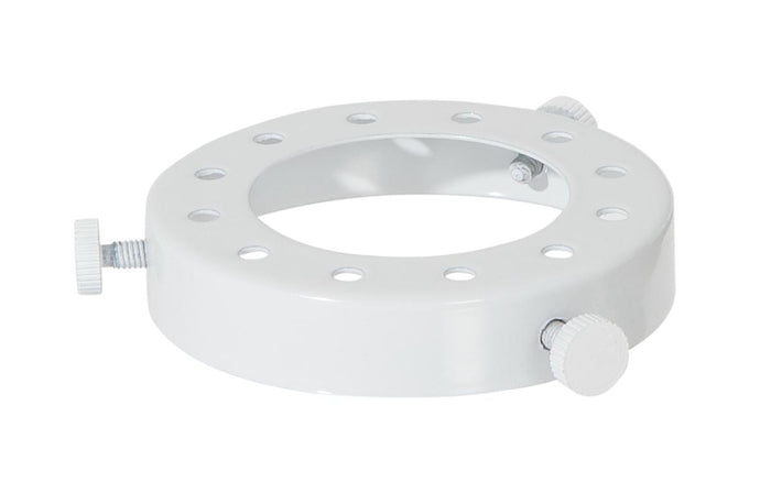 2-3/4 Inch Fitter Glossy White Finish Stamped Steel Lamp Shade Holder with Set Screws and Vent Holes