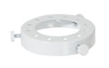 2-3/4 Inch Fitter Glossy White Finish Stamped Steel Lamp Shade Holder with Set Screws and Vent Holes