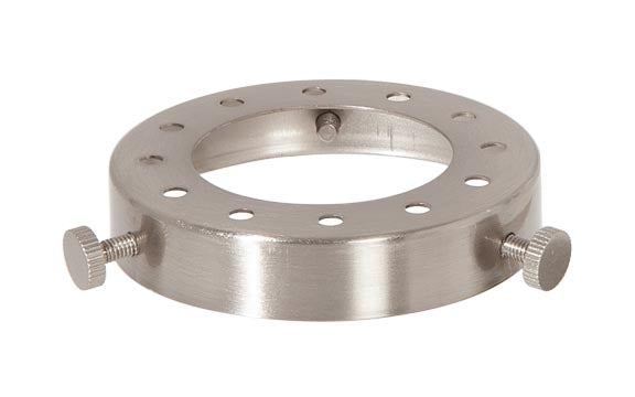 2-3/4 Inch Fitter Satin Nickel Finish Stamped Steel Lamp Shade Holder with Set Screws and Vent Holes