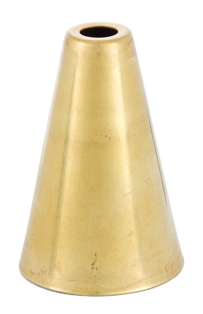 2 3/4" Tall, 1 5/8" I.D. Cone Shaped Stamped Brass Socket Cup