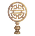 2-3/4" Tall Antique Brass Oriental Finial 1/4-27F Tap (11161A)