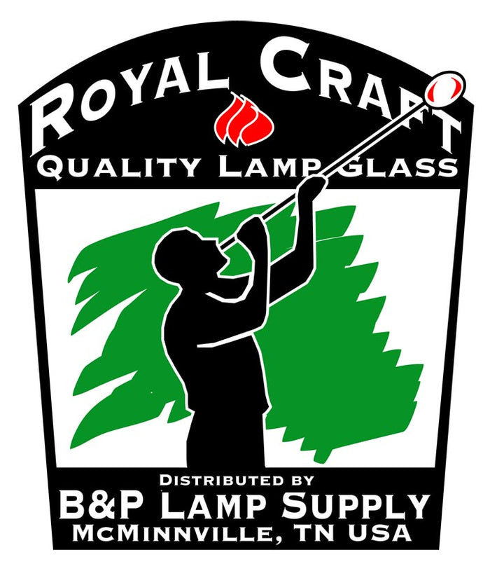 2 3/8" Fitter, 8 1/4" Tall Lip Fitter Clear Glass Chimney
