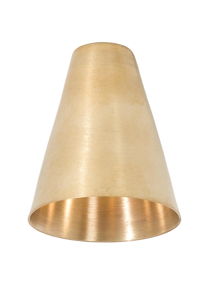 2-3/8 Inch Tall Unfinished Cone Shaped Stamped Brass Socket Cup, Candelabra Size, 1/8 IP
