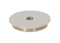 2 Inch Diameter Polished Nickel Finish Brass Threaded Cluster Body Cap, 1/8F Center Hole