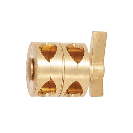 2 Inch Long Unfinished Die Cast Brass 7-Piece Slide Clutch Swivel, 1/4IP Slip x 1/4IP Slip