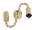 2 Light Wired Cluster Body with Candelabra Sockets, Brass Plated Finish