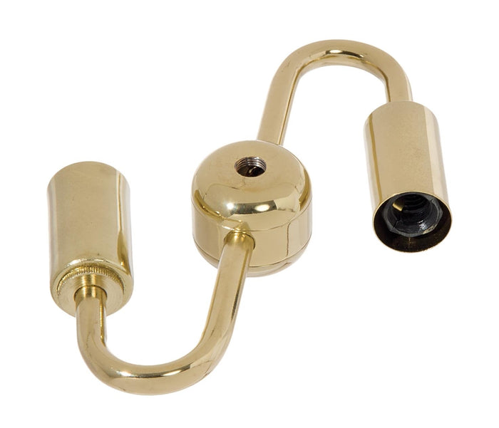 2 Light Wired Cluster Body with Candelabra Sockets, Brass Plated Finish