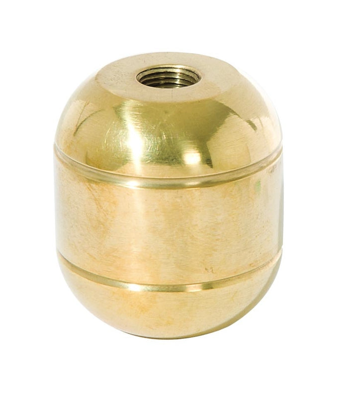 2-Piece Large Unfinished Turned Brass Cluster Body, No Side holes, Tap 1/8F