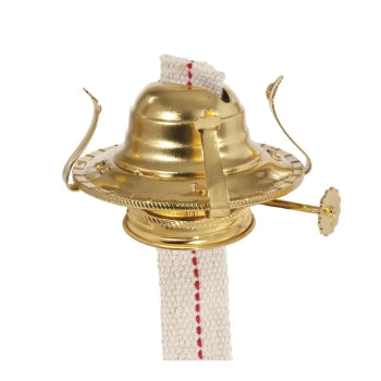 #2 Queen Anne Brass Plated Oil Burner (12621)
