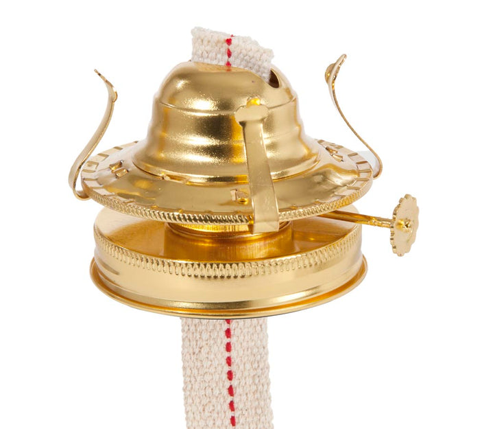 #2 Size Fruit Jar to Oil Lamp Adapter w/Golden Finish (30286G)