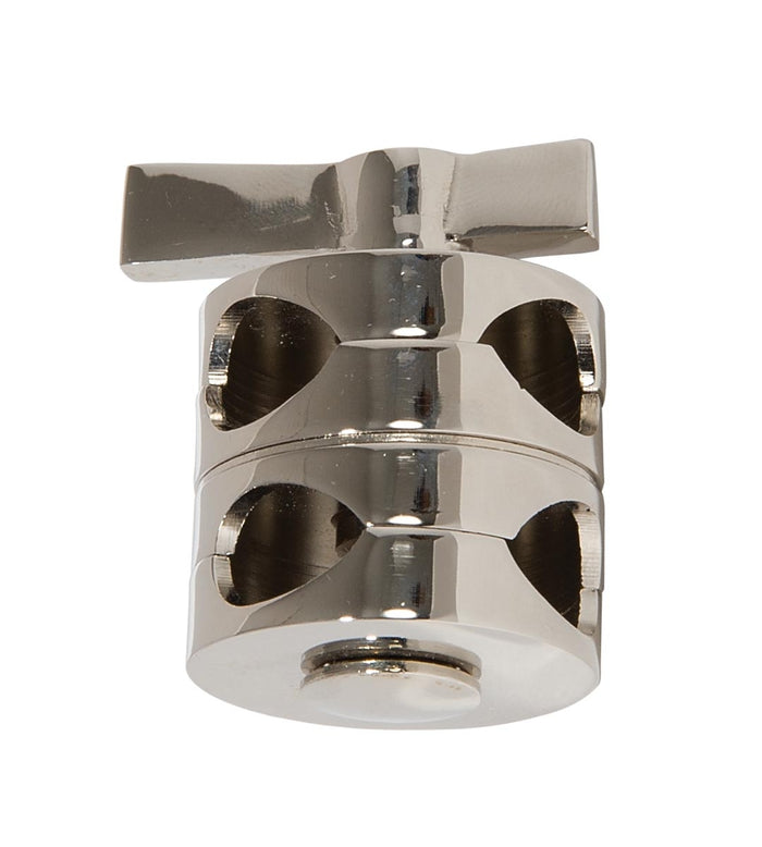 2" Tall Die Cast Brass 7-Piece Slide Clutch Lamp Swivel, 1/4IP Slip, Polished Nickel